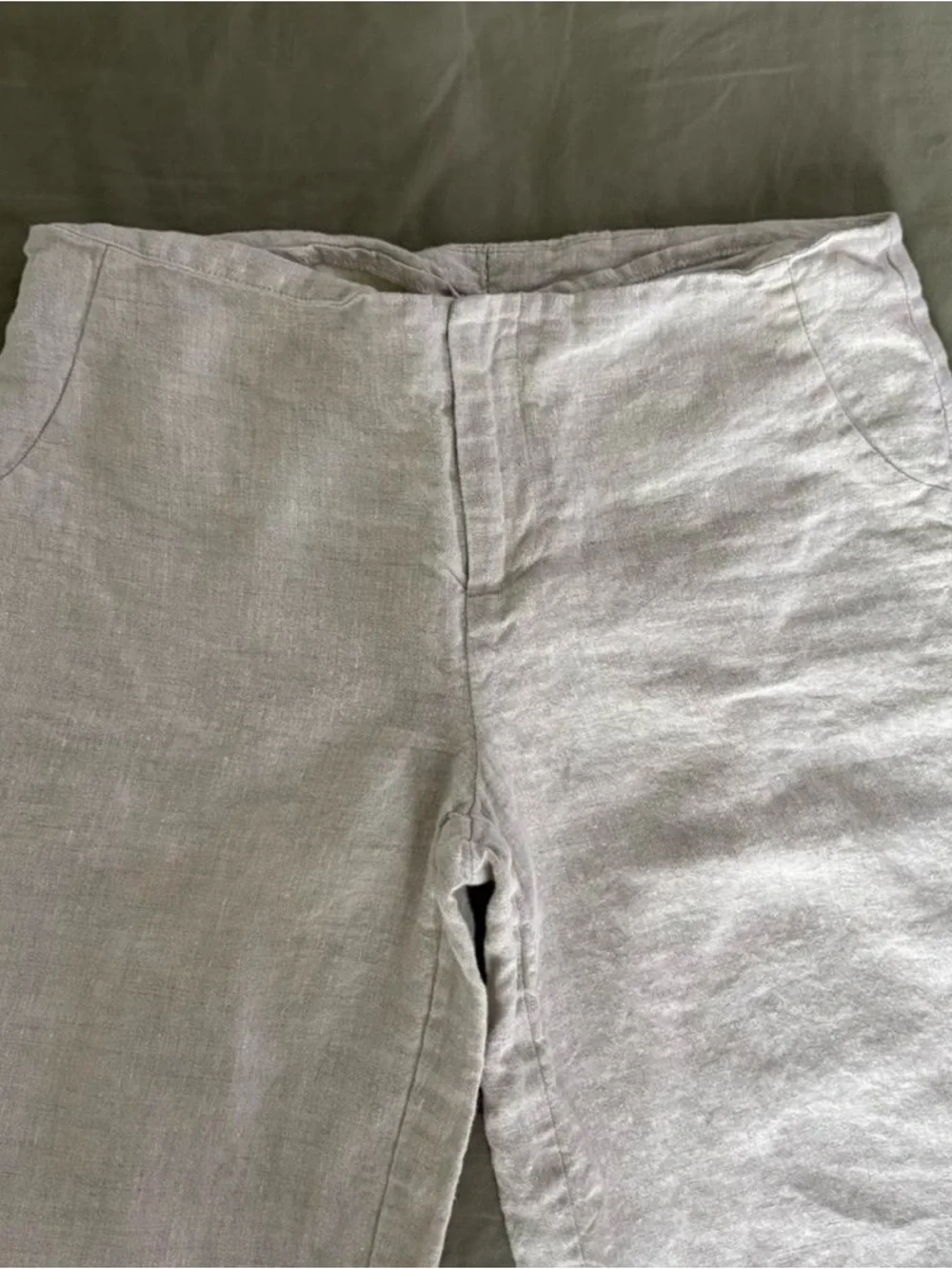 reformation low rise linen pants